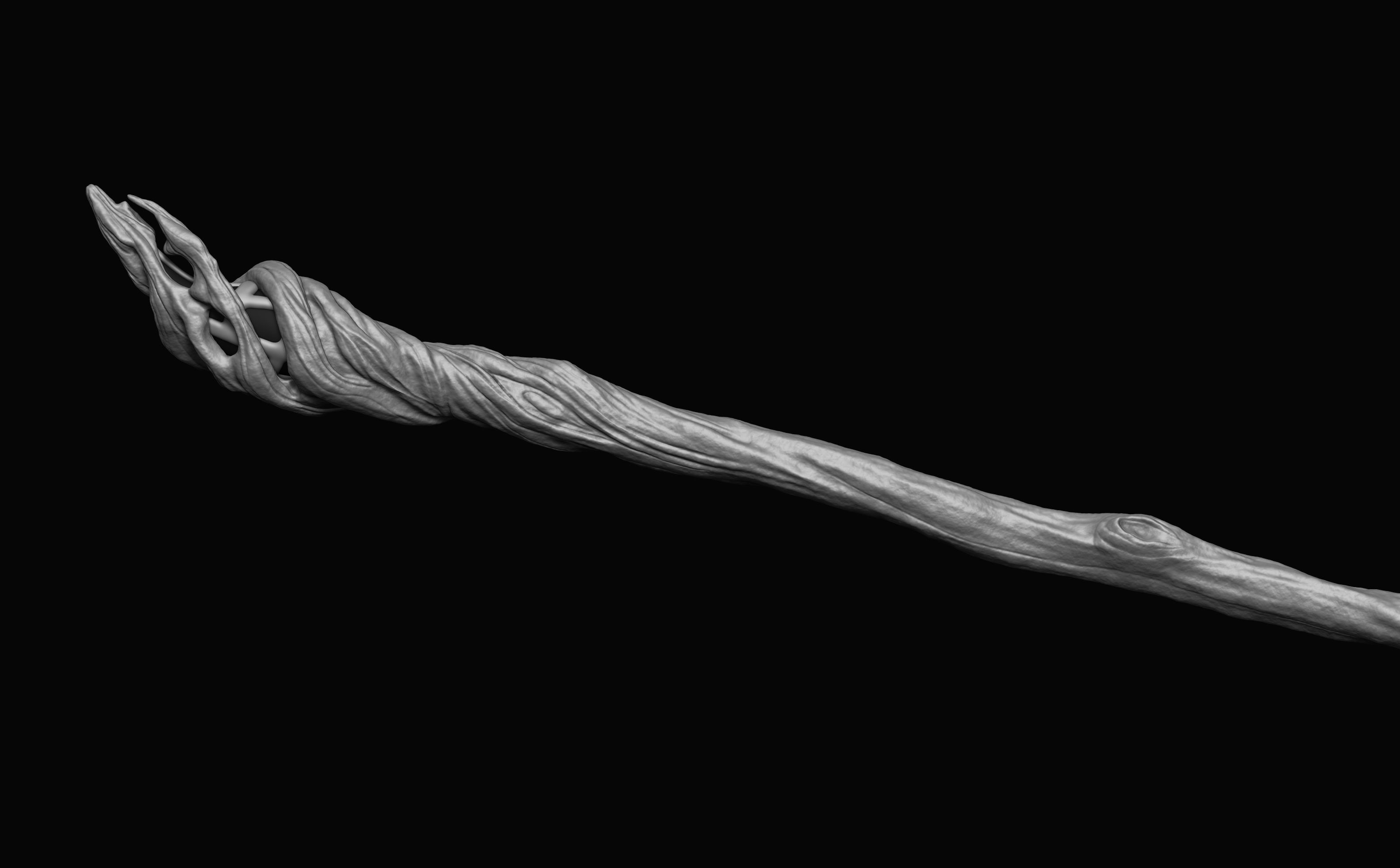 Gandalf cane-Gandalf staff 3d model 3D print model_7