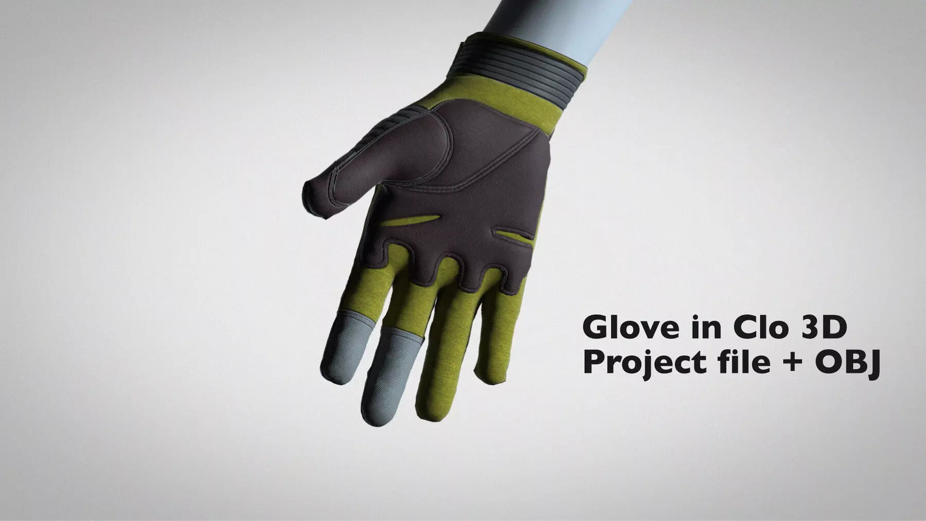 Military glove Clo 3d 3D model