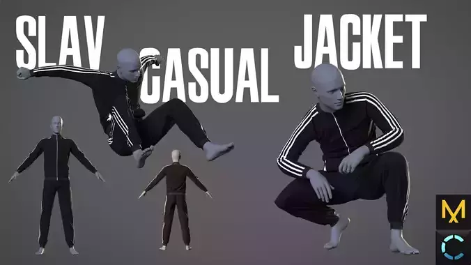 Slav casual suit jacket and pants
