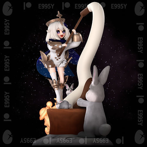 Genshin Impact - Paimon Figure STL File For 3D Printing 3D print model