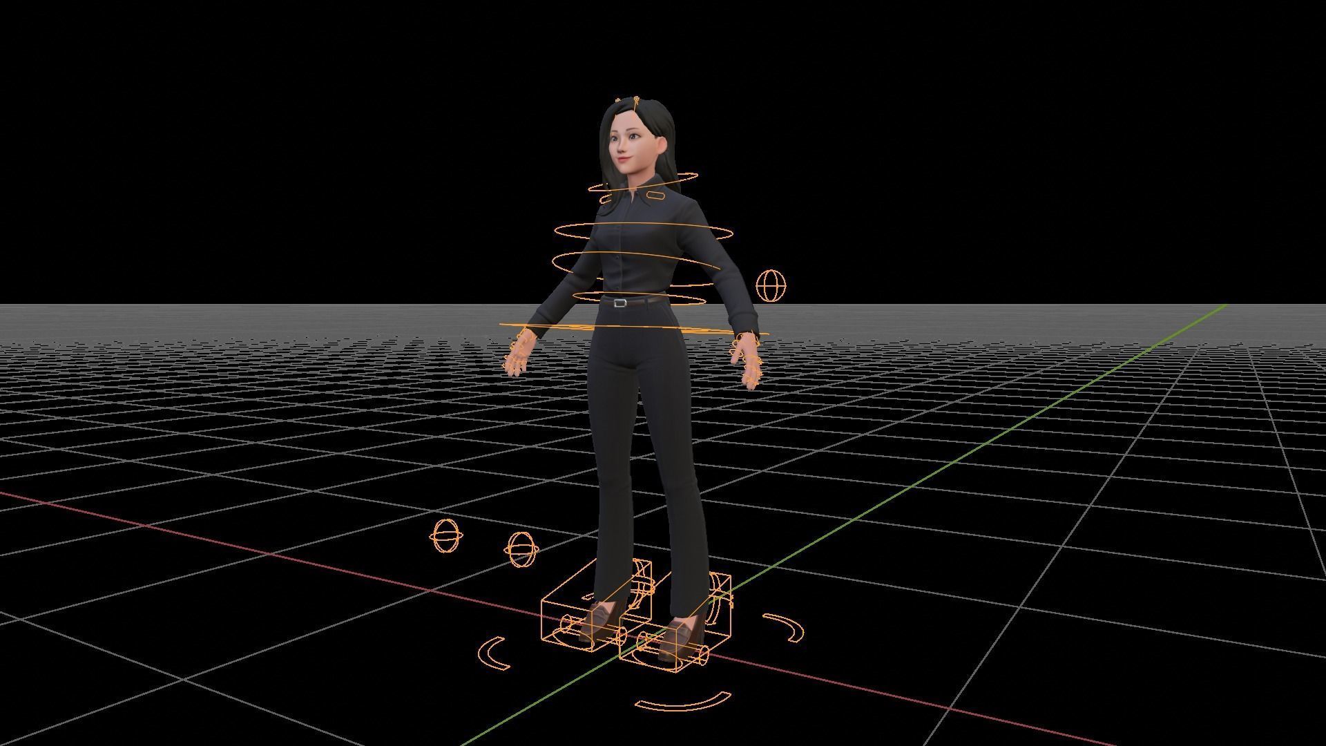 Girl Character 3D model_2