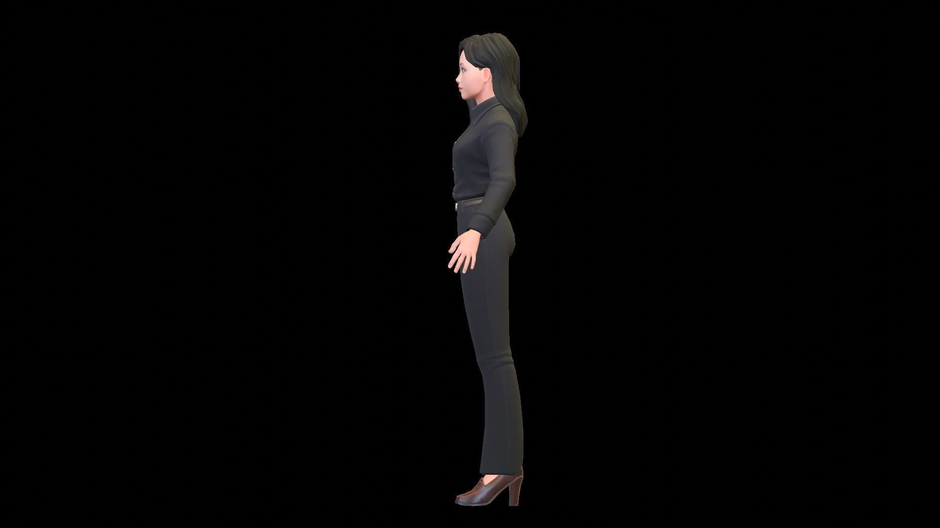 Girl Character 3D model_1