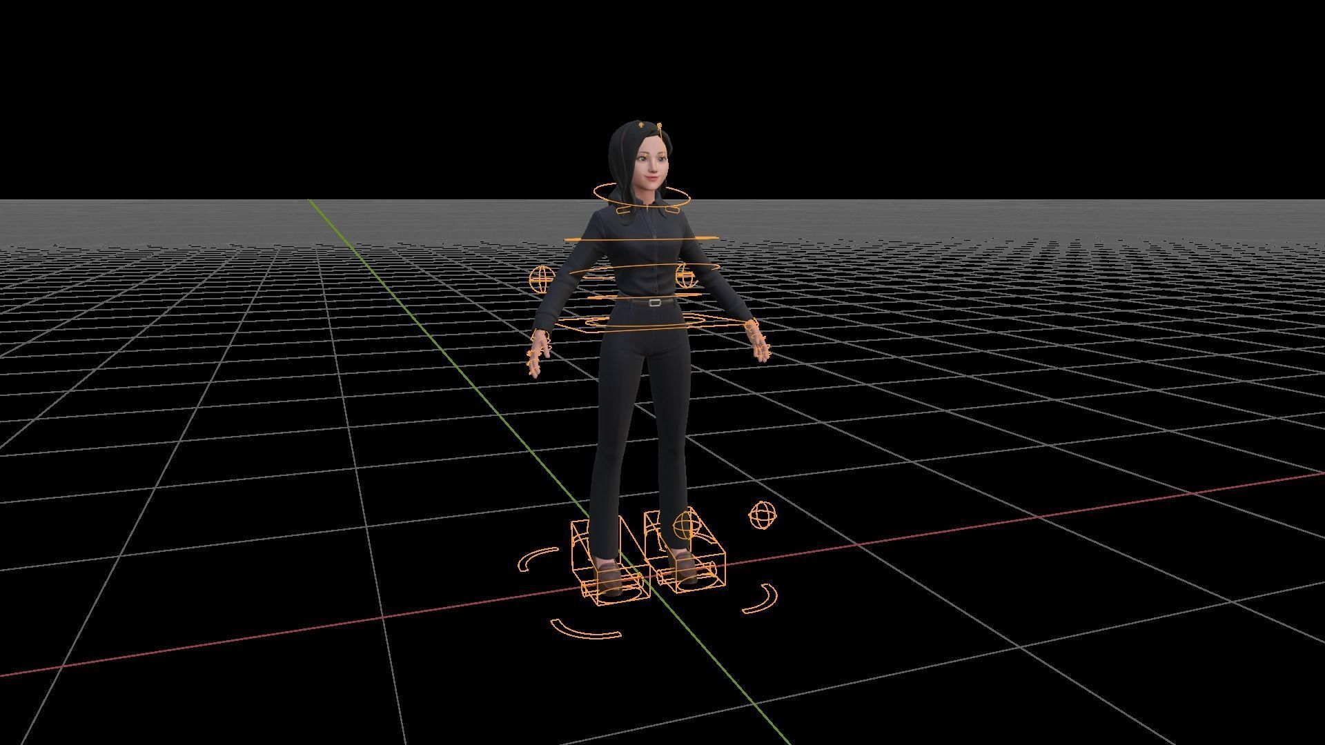 Girl Character 3D model_5