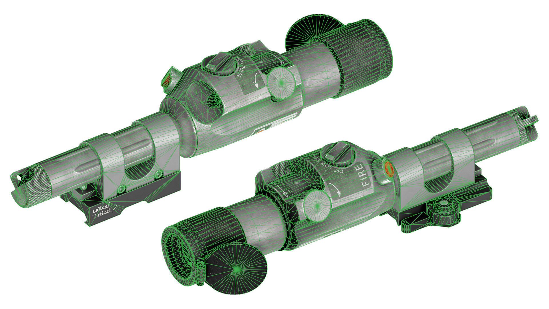 IZLID ULTRA HIGH POWER LASER Low-poly 3D model_8