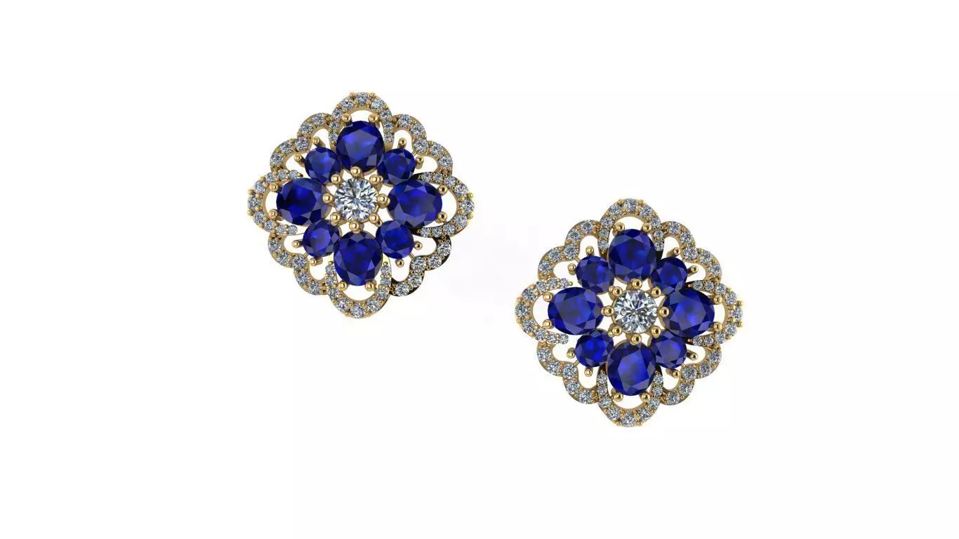 Earrings 3D print model_0