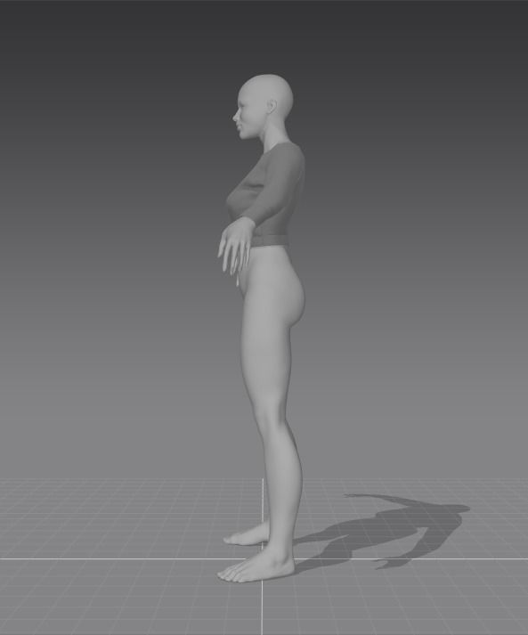 Clothes for Marvelous Designer Short Pullover Woman 3D model_3