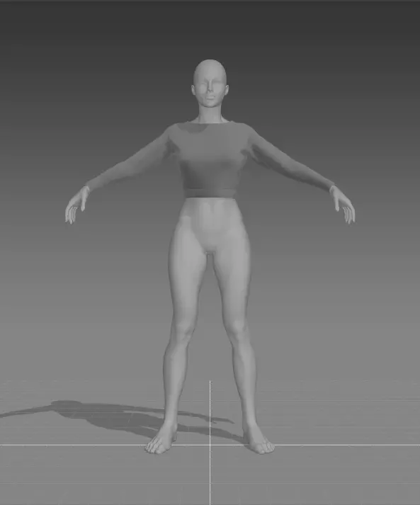 Clothes for Marvelous Designer Short Pullover Woman 3D model_0