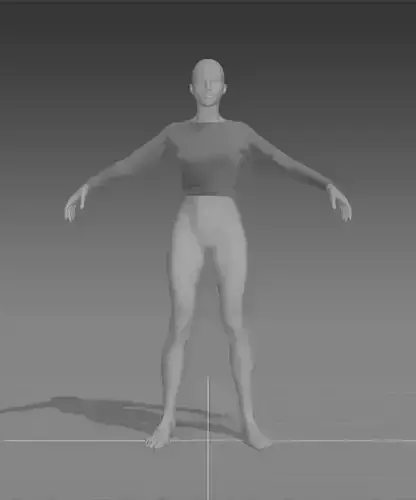 Clothes for Marvelous Designer Short Pullover Woman 3D model