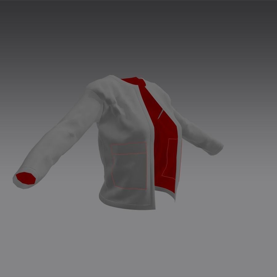 Clothes for Marvelous Designer Jacket Woman 3D model_4