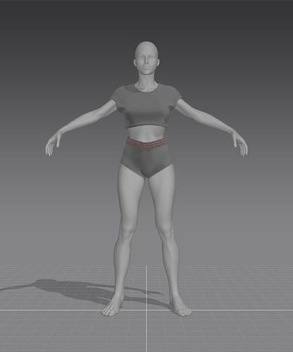Clothes for Marvelous Designer Short With Shirt 3D model