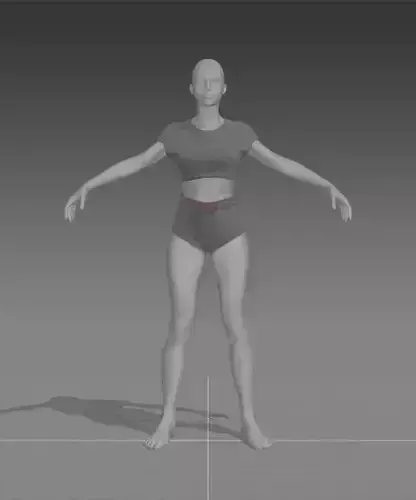 Clothes for Marvelous Designer Short With Shirt 3D model
