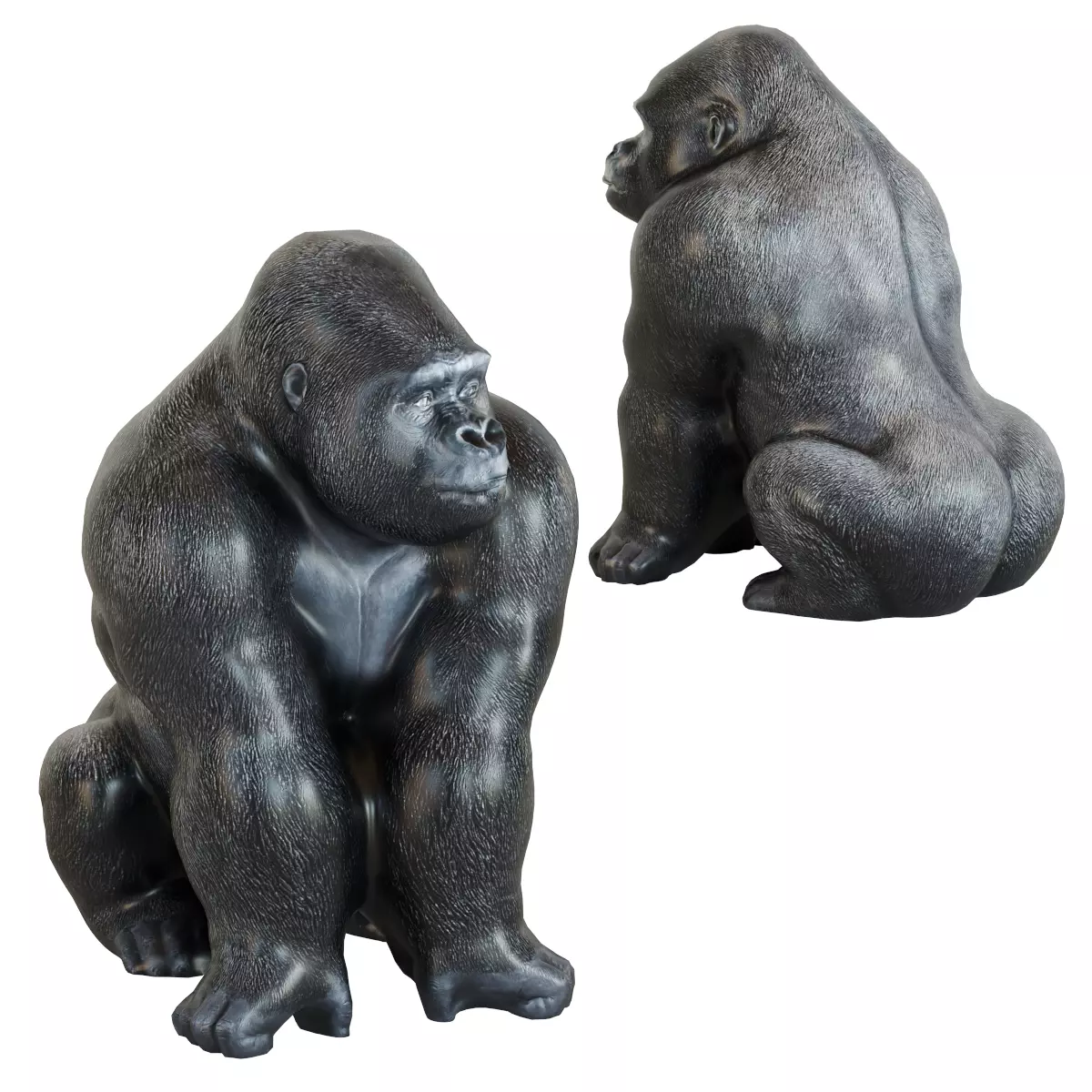 Deco Figurine Monkey Gorilla Front XXL 107cm 3D model_0