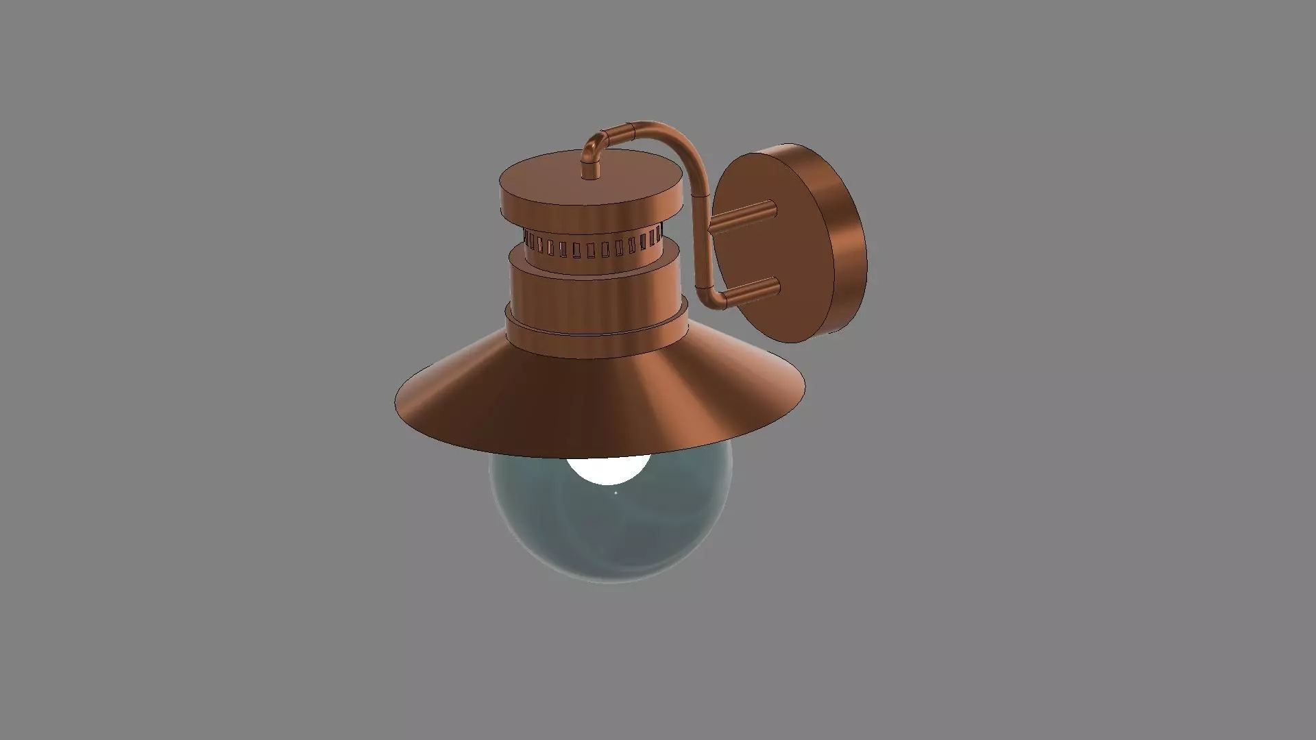 Lampenschirm copper light 3D model_0