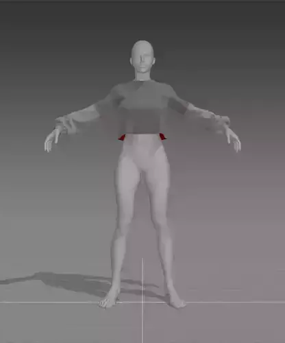 Clothes for Marvelous Designer Long Shirt Sleves Woman