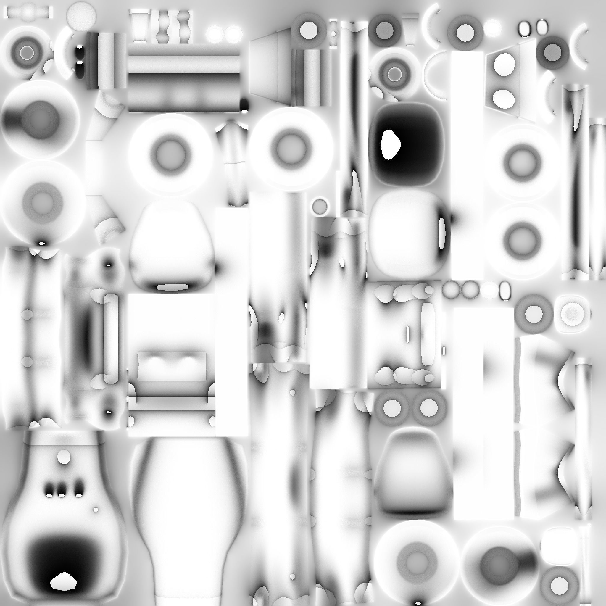 Cartoon Kart H10 Light Blue - Vehicle Racing Design Low-poly 3D model_22