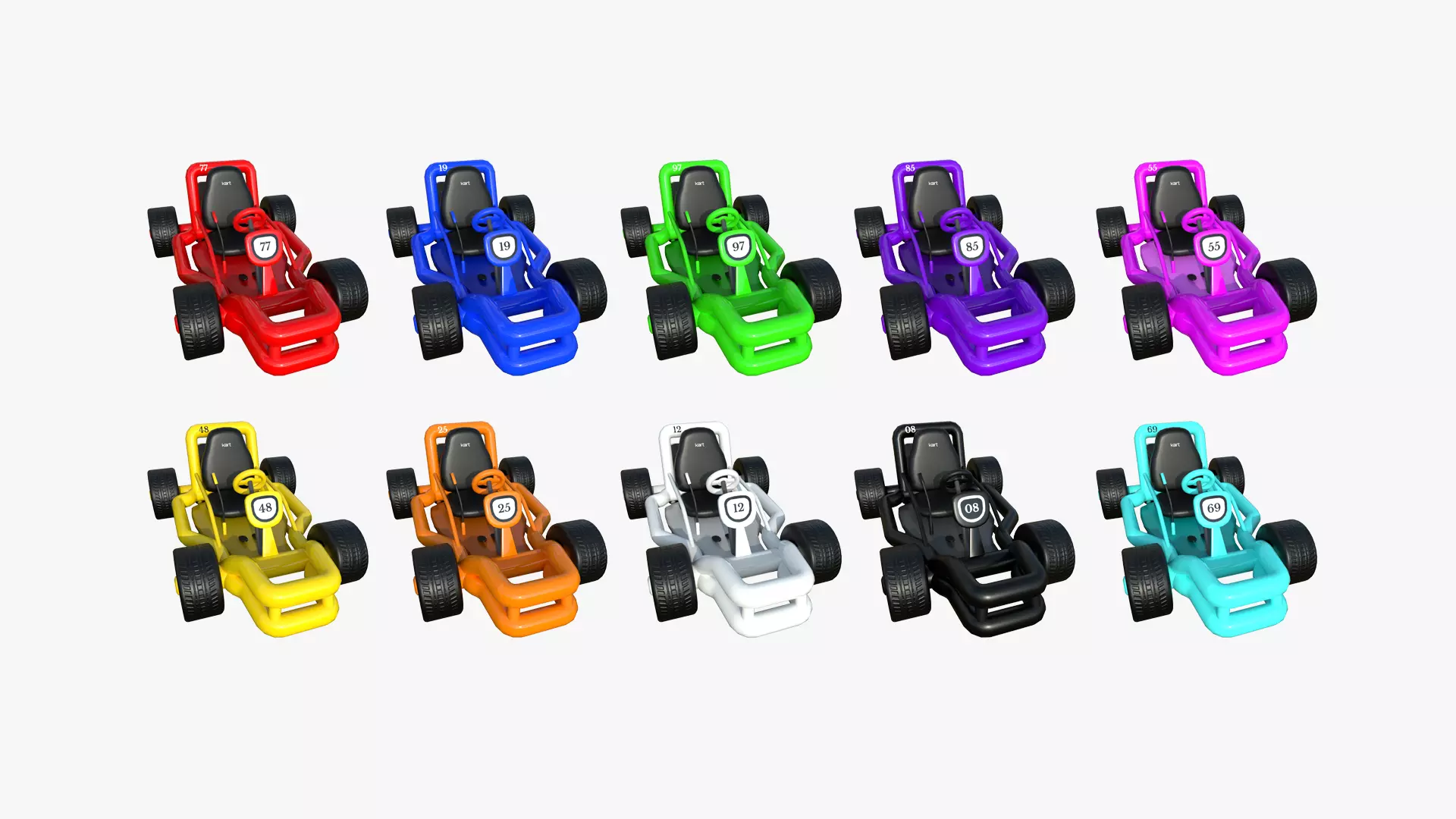 10 Cartoon Kart H Collection - Vehicle Racing Design _0