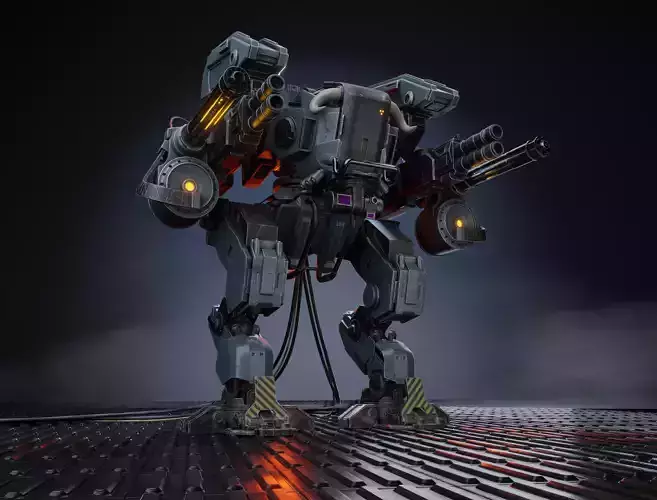 Low-Poly War Robot