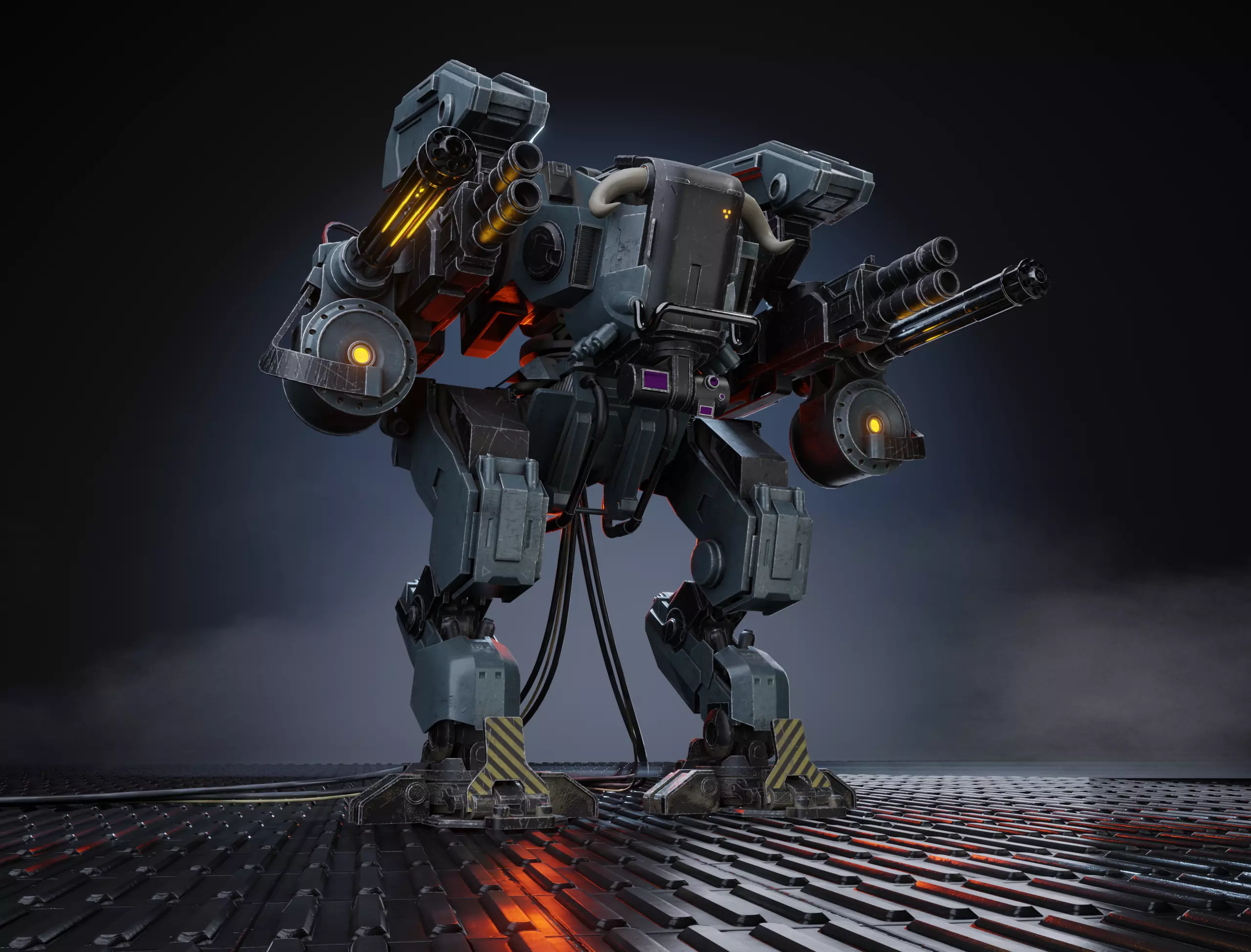 Low-Poly War Robot Low-poly 3D model