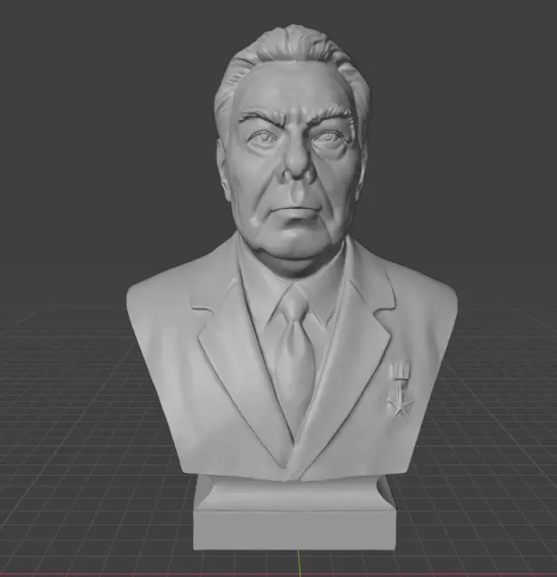 Leonid Brezhnev 3D print model_1