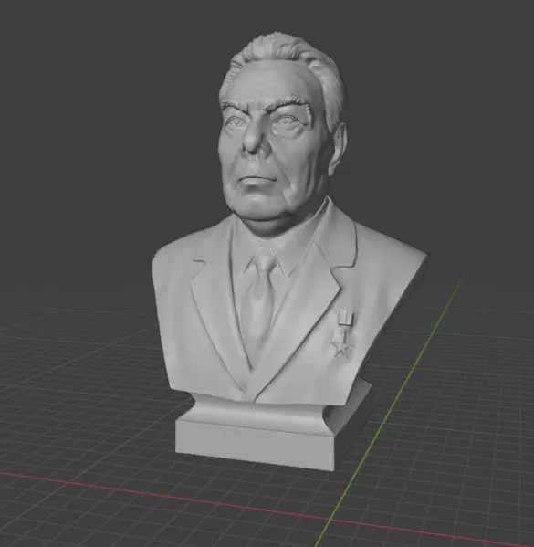 Leonid Brezhnev 3D print model_2