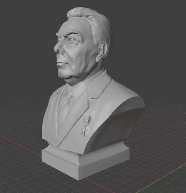 Leonid Brezhnev 3D print model_3