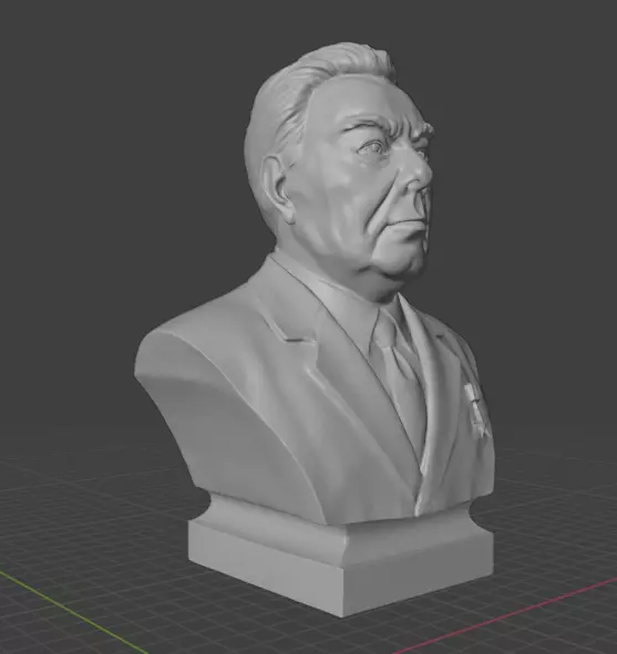 Leonid Brezhnev 3D print model_9