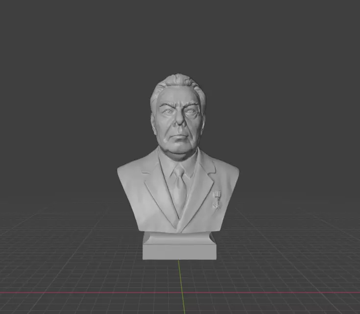 Leonid Brezhnev 3D print model_0