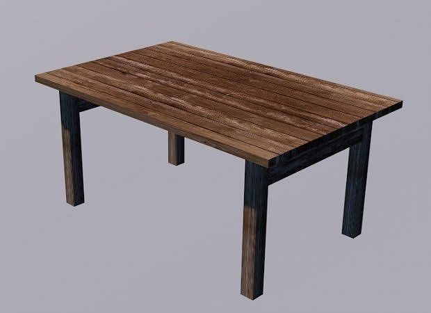 Table wooden 3D model