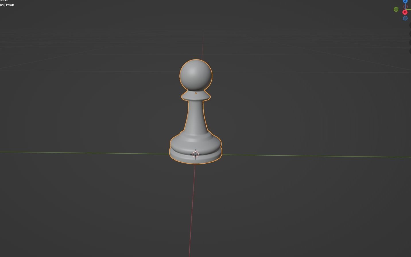 Chess Pawn 3D model_1