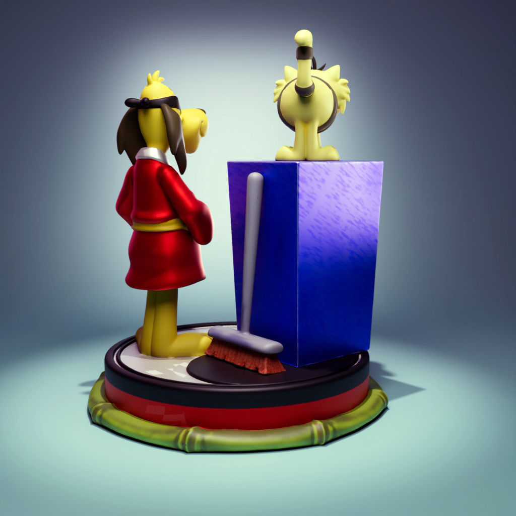 Hong Kong Phooey and Spot 3D print model_3