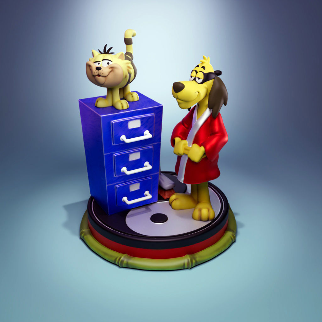Hong Kong Phooey and Spot 3D print model_4