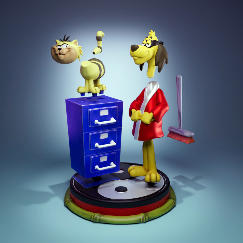 Hong Kong Phooey and Spot 3D print model_5