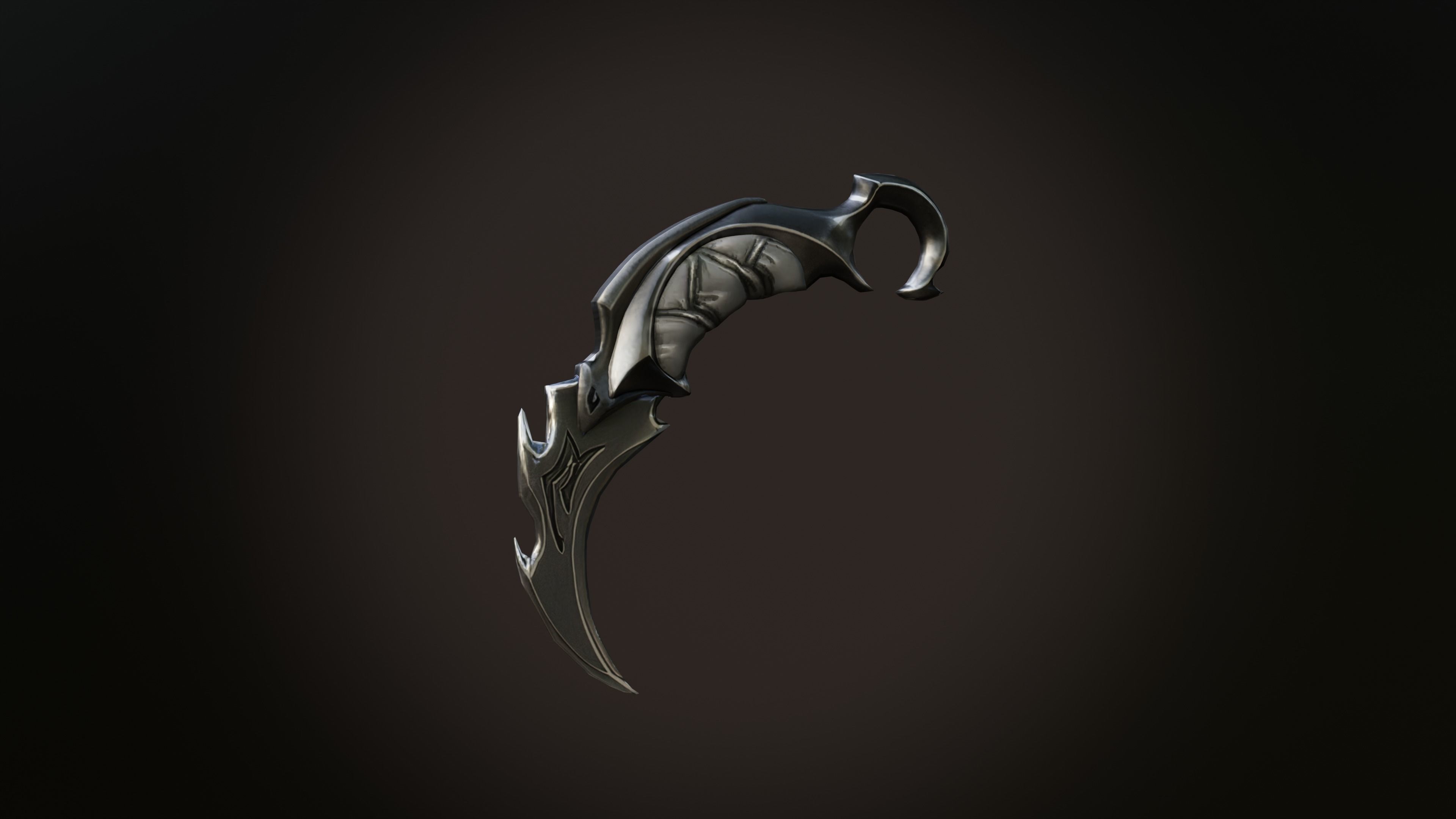 A set of three popular weapons Free low-poly 3D model_10