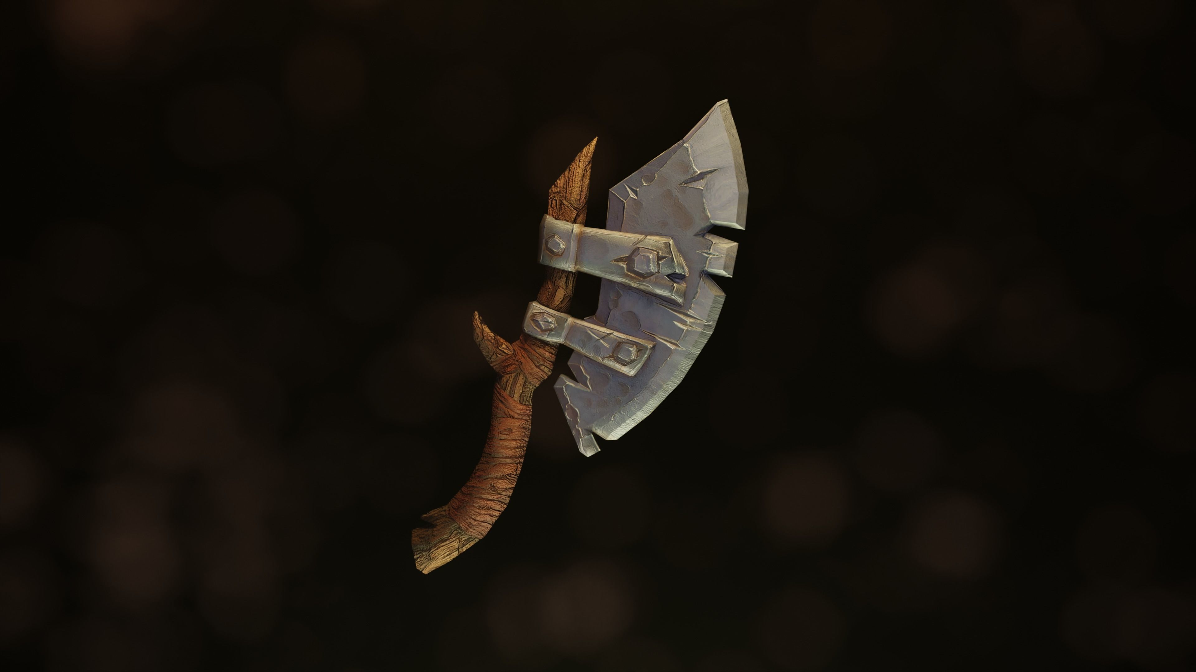 A set of three popular weapons Free low-poly 3D model_2