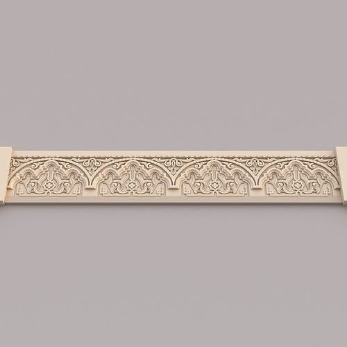 Classic Islamic Arabesque Cornice 001 3D model