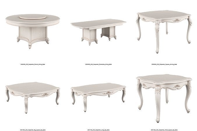 230 Carpenter Set of 96 Furniture Items 3D Model Pack 7