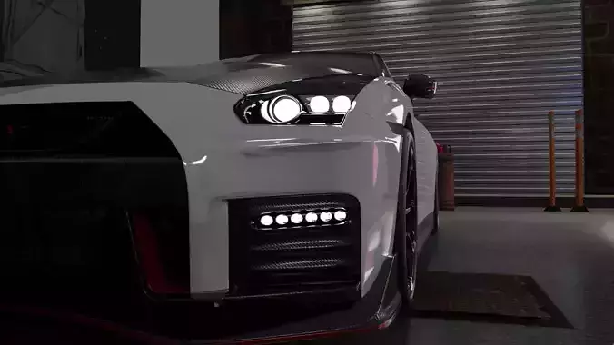 Nissan GTR parking scene