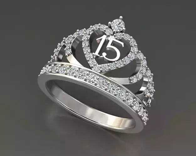 crown ring 15 3D print model