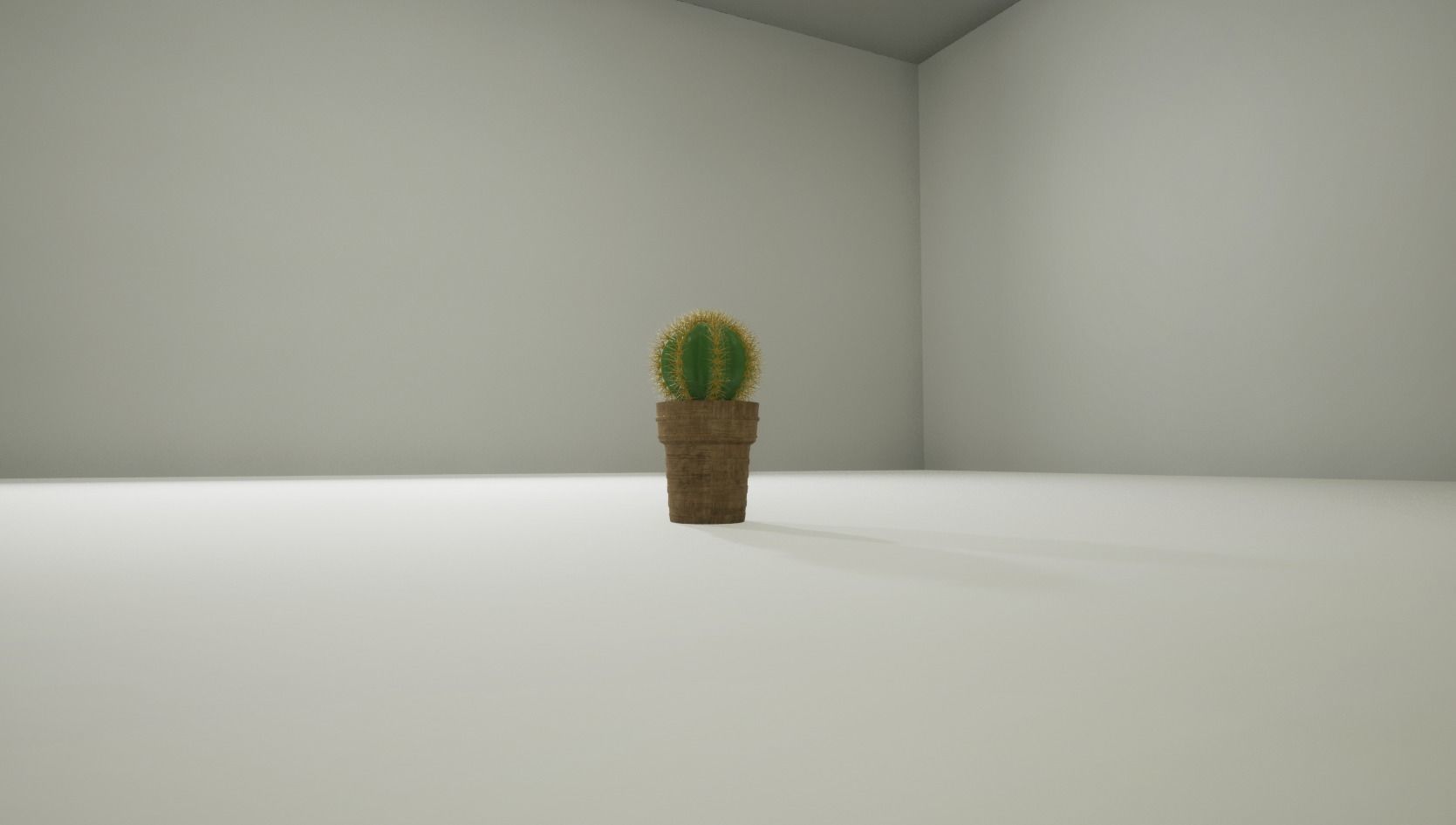 Cactus Plant in a wooden Pt 3D model 3D model_4