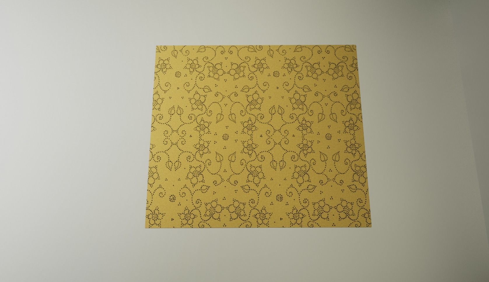 Machine Made Yellow Carpet 3D model 3D model_3