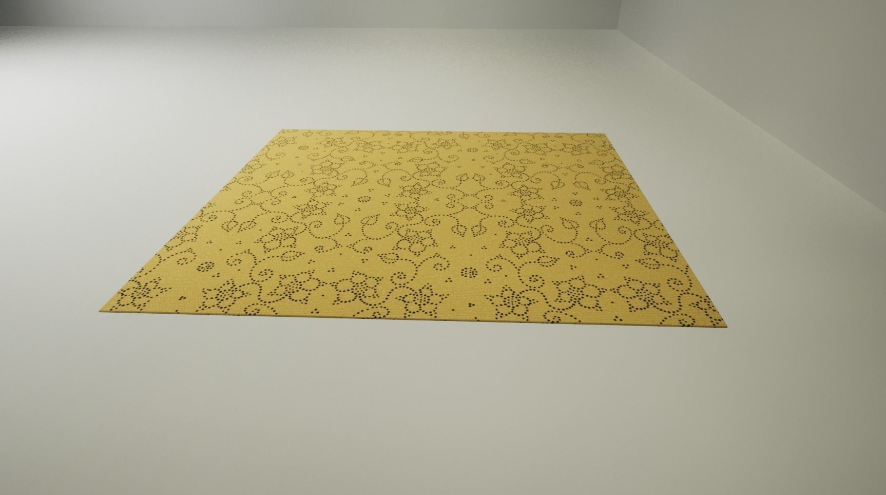 Machine Made Yellow Carpet 3D model 3D model_2