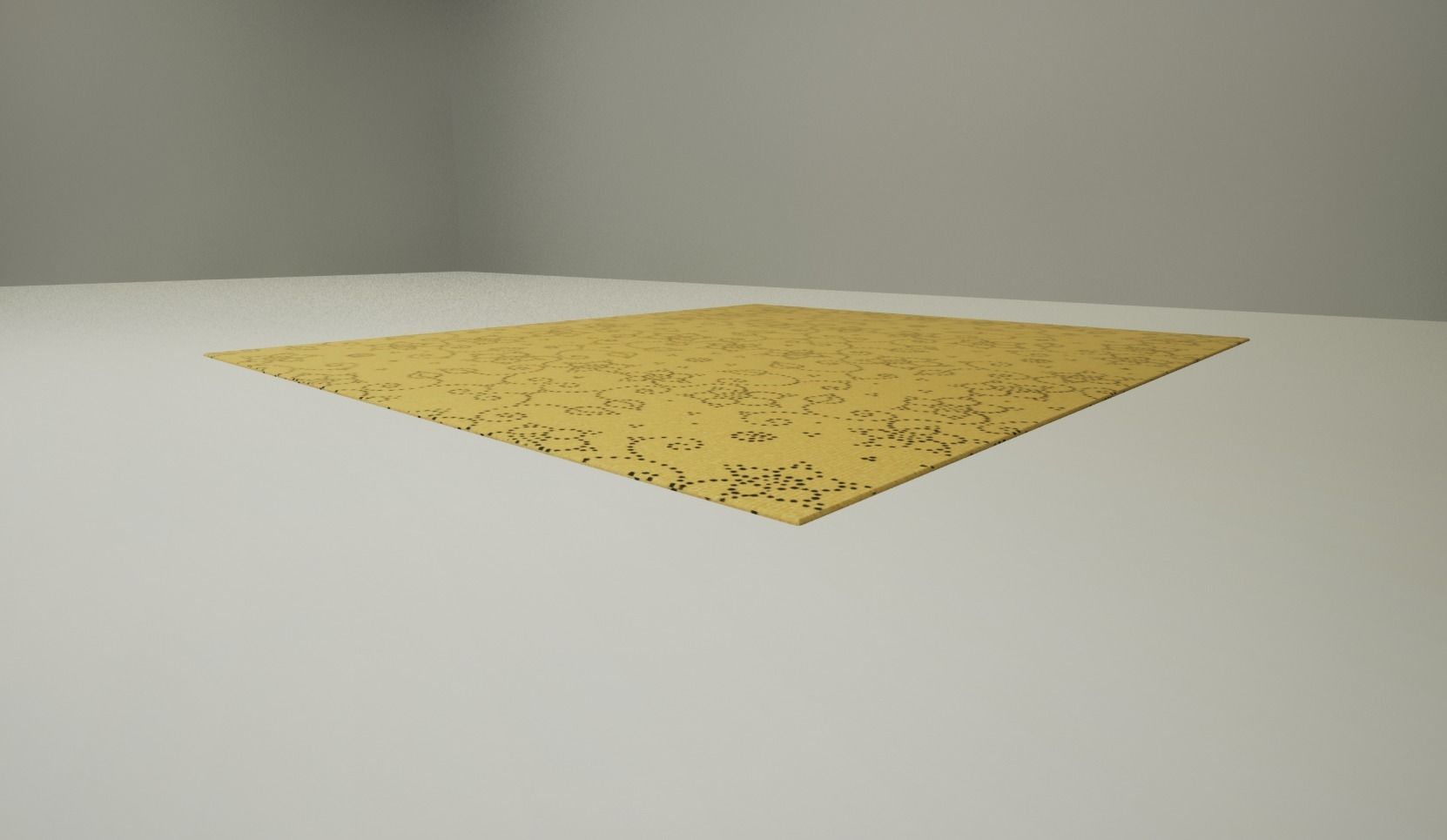 Machine Made Yellow Carpet 3D model 3D model_1