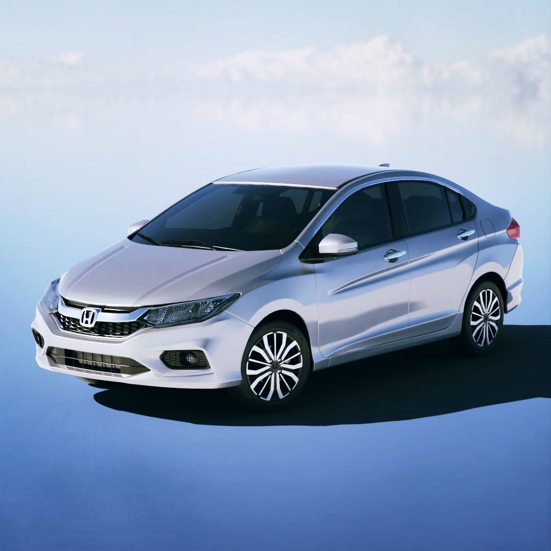 Honda City EX 2018 Low-poly 3D model_3