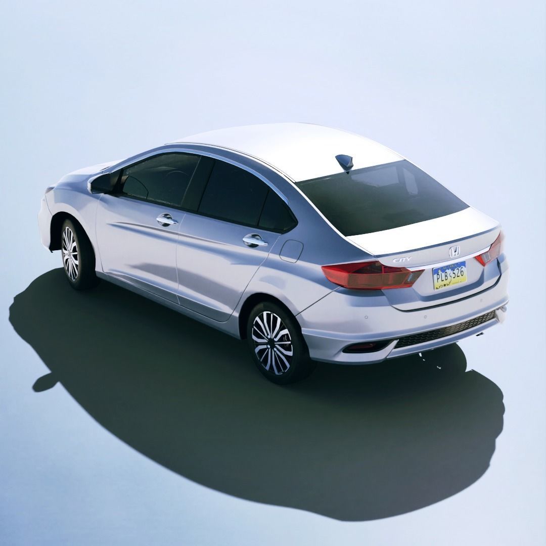 Honda City EX 2018 Low-poly 3D model_1