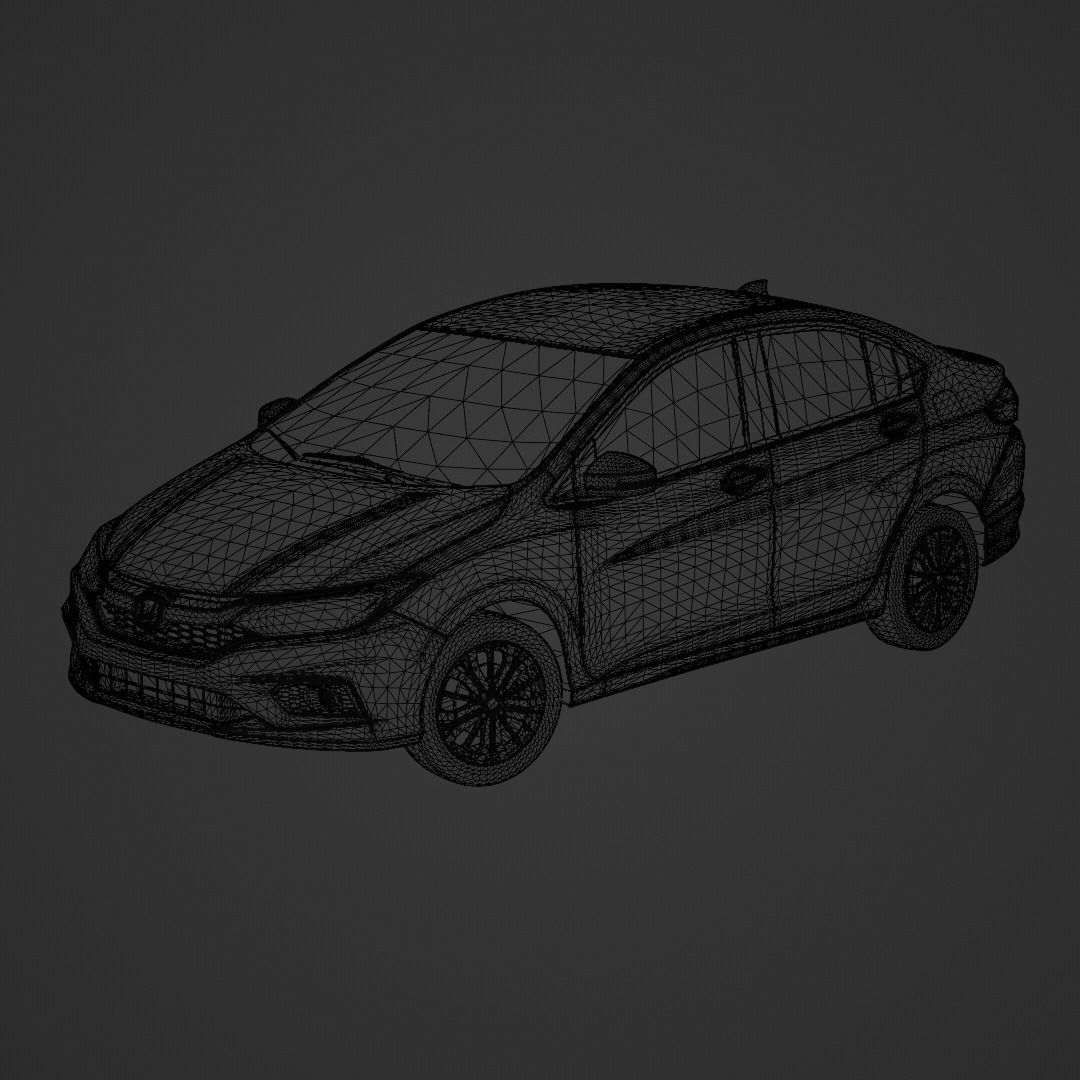 Honda City EX 2018 Low-poly 3D model_5