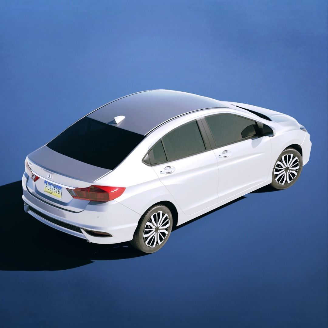 Honda City EX 2018 Low-poly 3D model_2