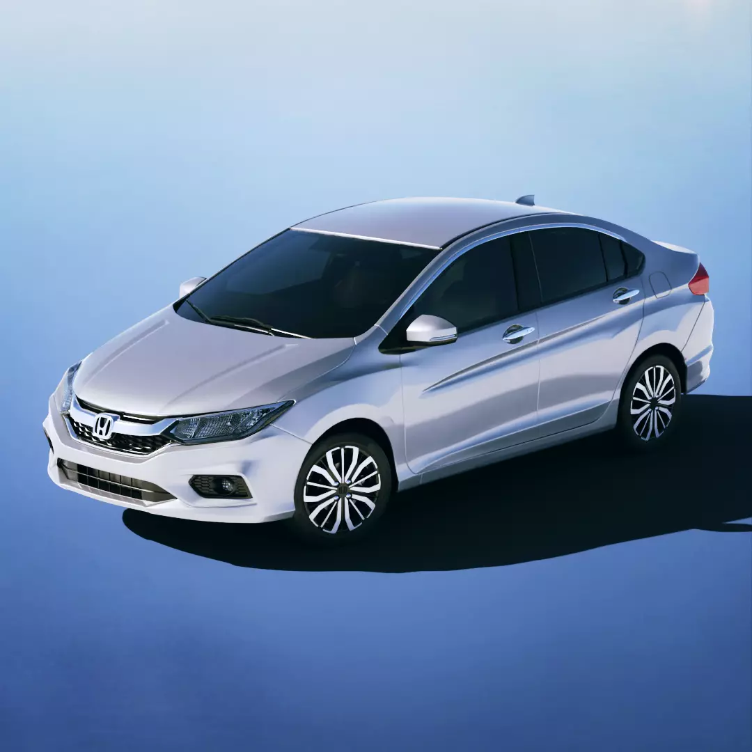 Honda City EX 2018 Low-poly 3D model_0