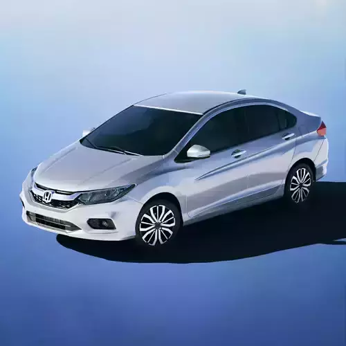 Honda City EX 2018 Low-poly 3D model Honda City EX 2018 Low-poly 3D model