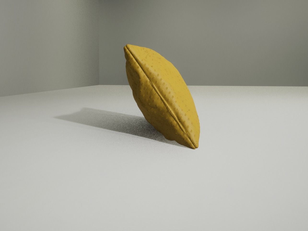 Yellow Canvas Cushion 3D model 3D model_2