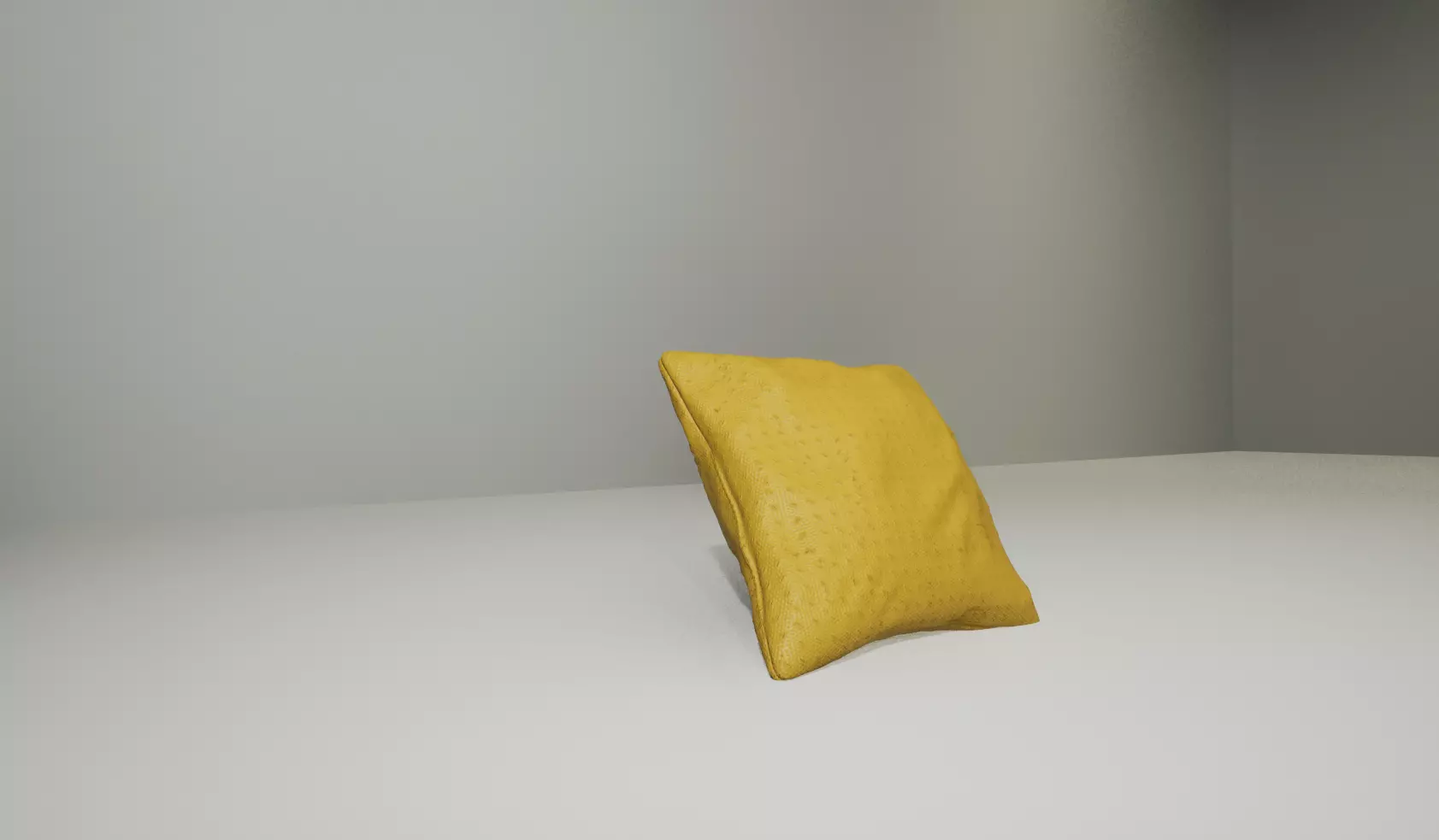 Yellow Canvas Cushion 3D model 3D model_0
